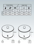 Evle Ø175x155, Ø140x125 Topuz Kulplu 2 li Set, Elegance