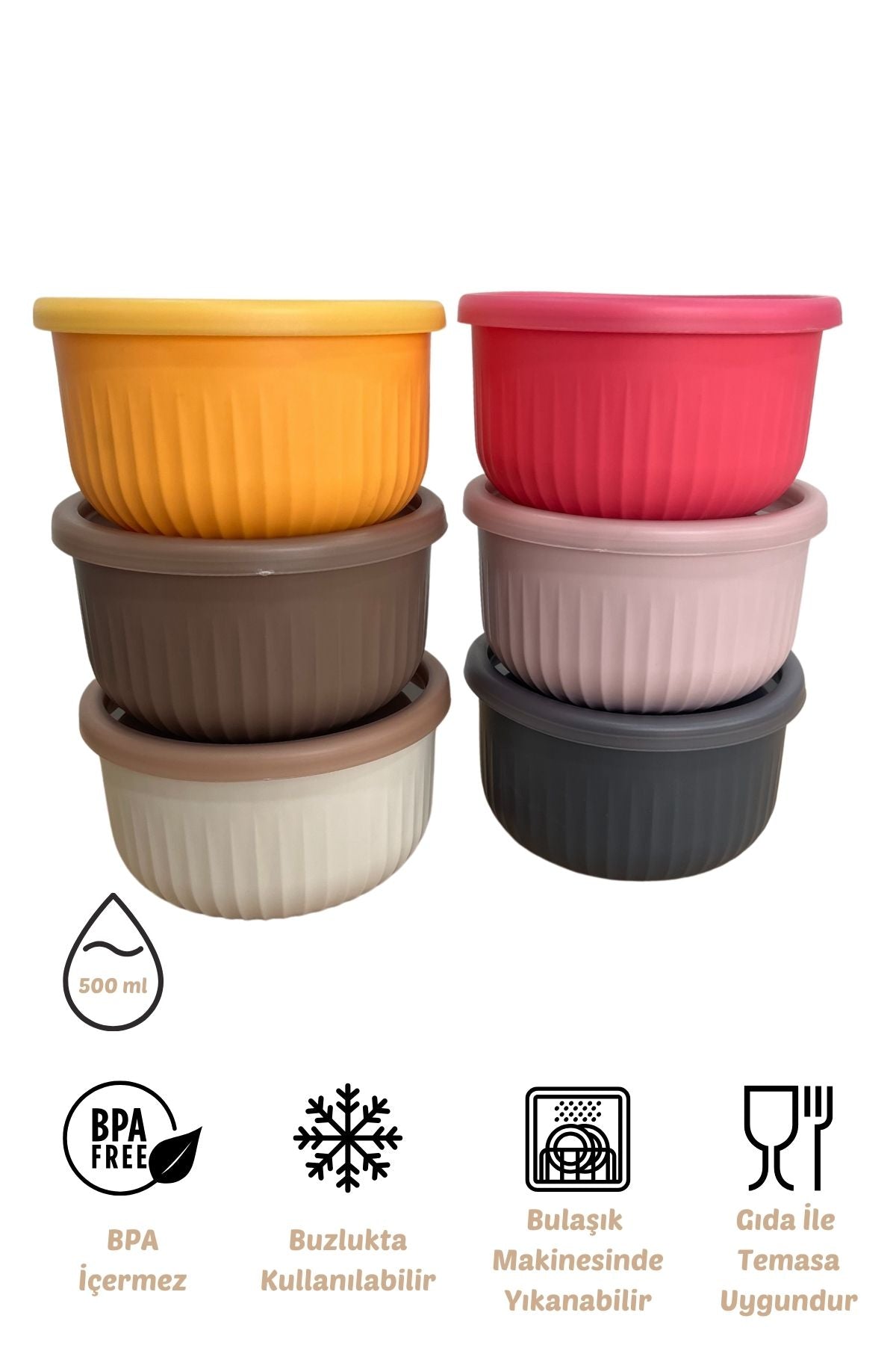 Vip Ahmet x VipAhmet Vakumlu Saklama Kabı 6'lı Set, 0,50 lt
