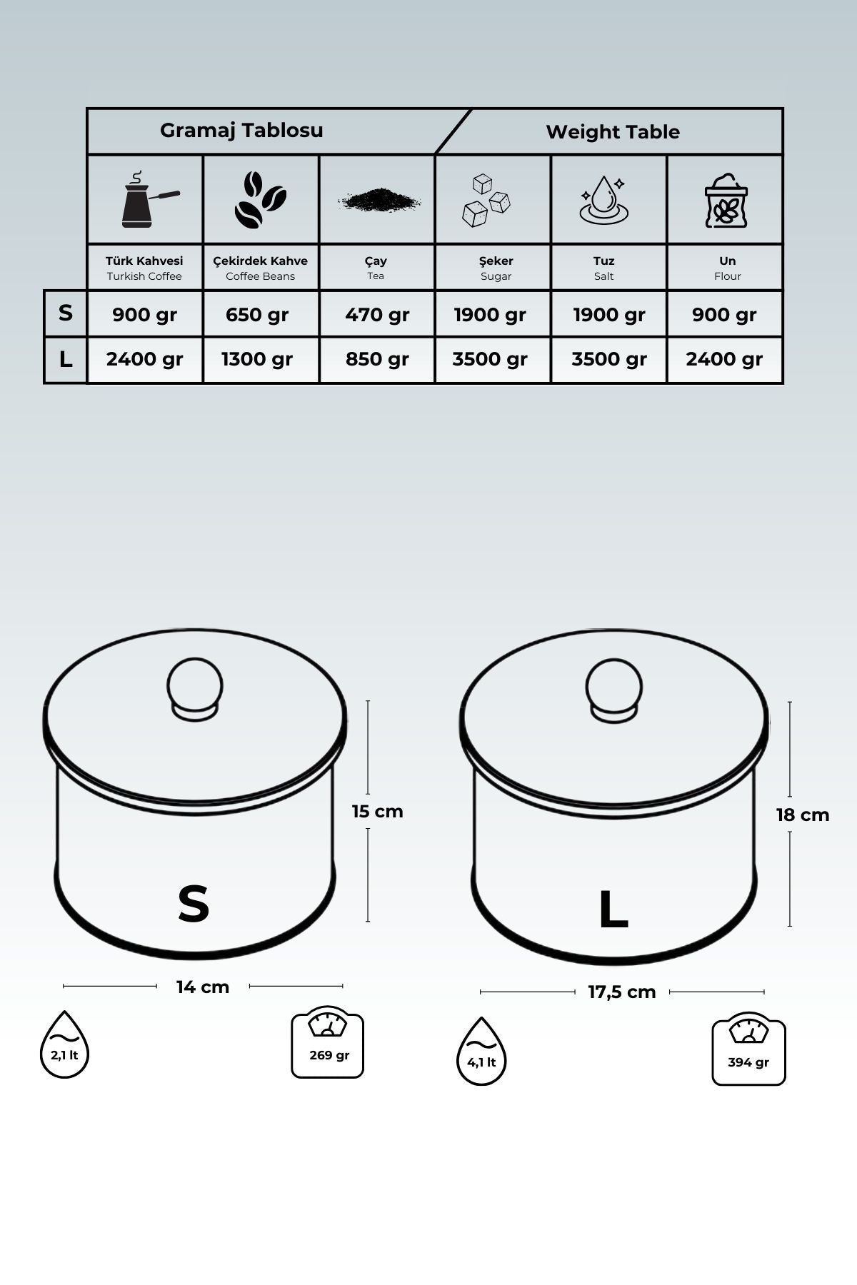 Evle Ø175x180, Ø140x150 Topuz Kulplu 2 li Set, Leo