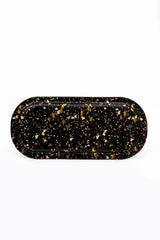Ee168-1h Terrazzo Black Desenli Oval Tepsi 16x35 Cm