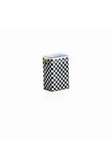 Ef043-g8 Checkers Black Desenli Dikdörtgen Metal Saklama Kabı 8x10 Cm