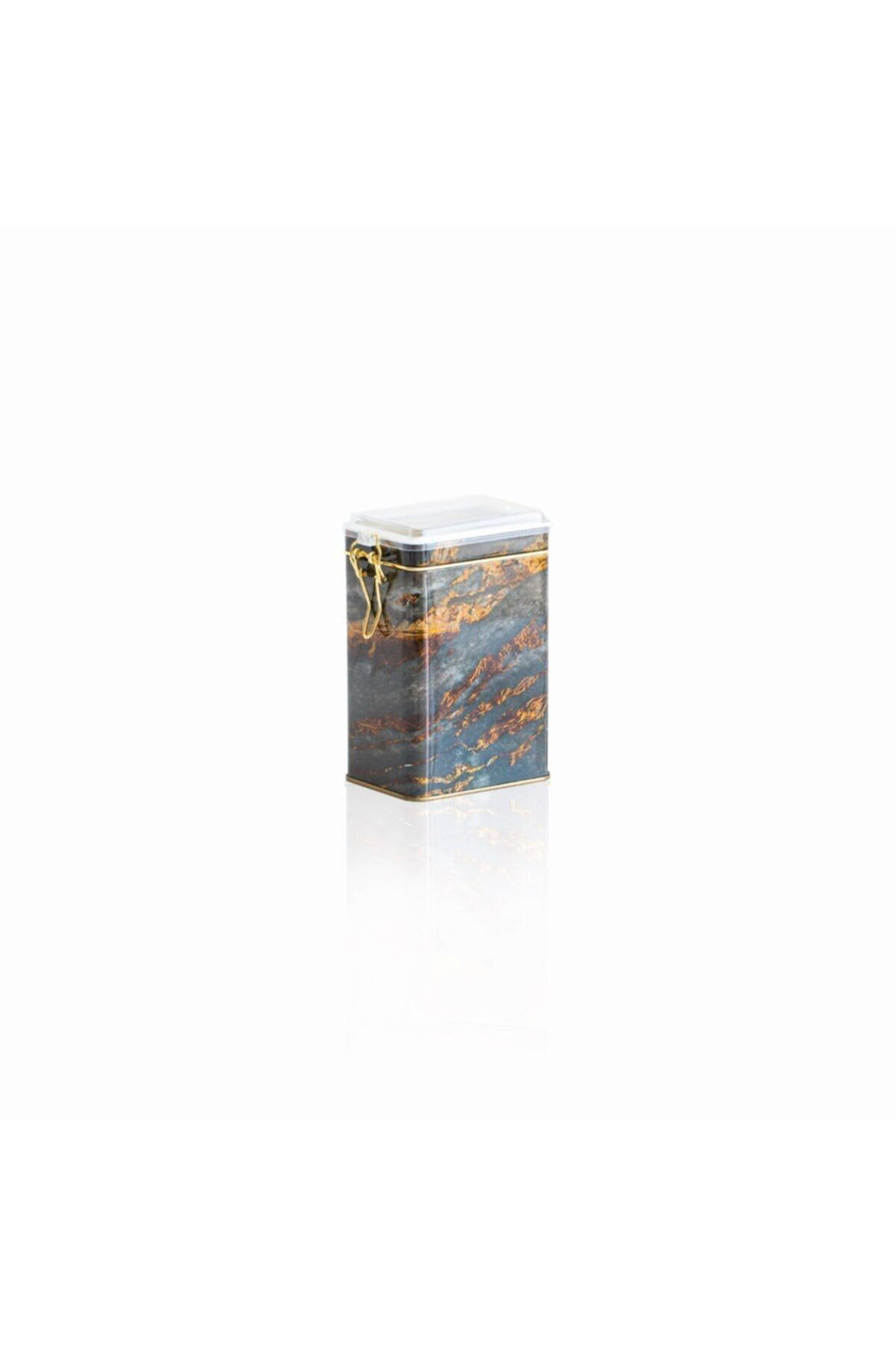 Ef043-h8 Rock And Gold Desenli Dikdörtgen Metal Saklama Kabı 8x10 Cm