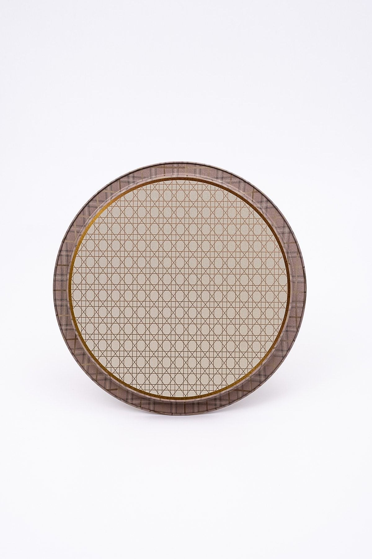 Ee197-u7 Rosy Desenli Yuvarlak Tepsi 32 Cm