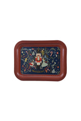Tales Nutcracker Desenli Metal Tepsi - Çay Kahve Tepsisi - Sunum Tepsisi 23 Cm X 31 Cm Ee161-v1