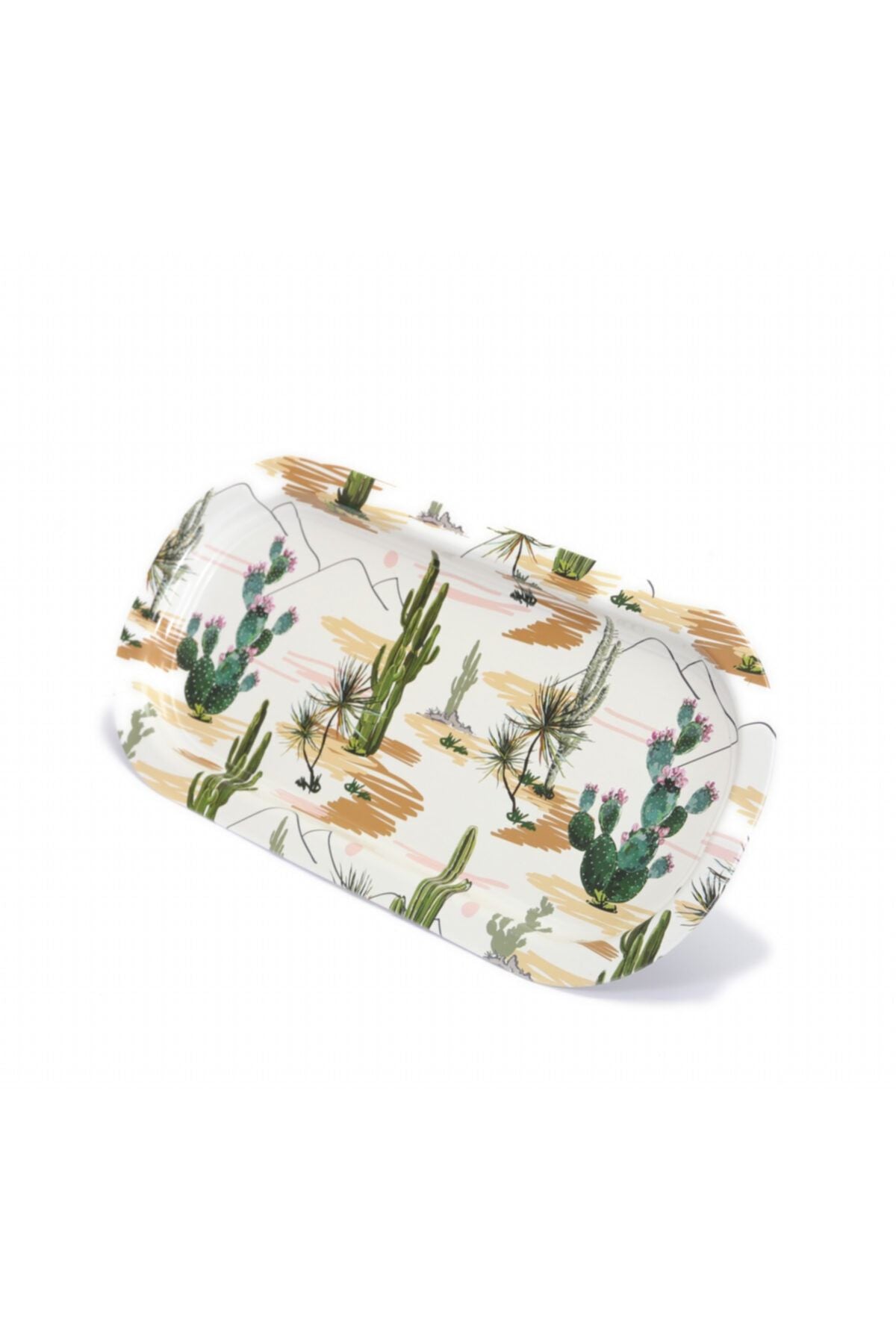 Ef168-10 101_cactus Bread Desenli Oval Tepsi 16x35 Cm