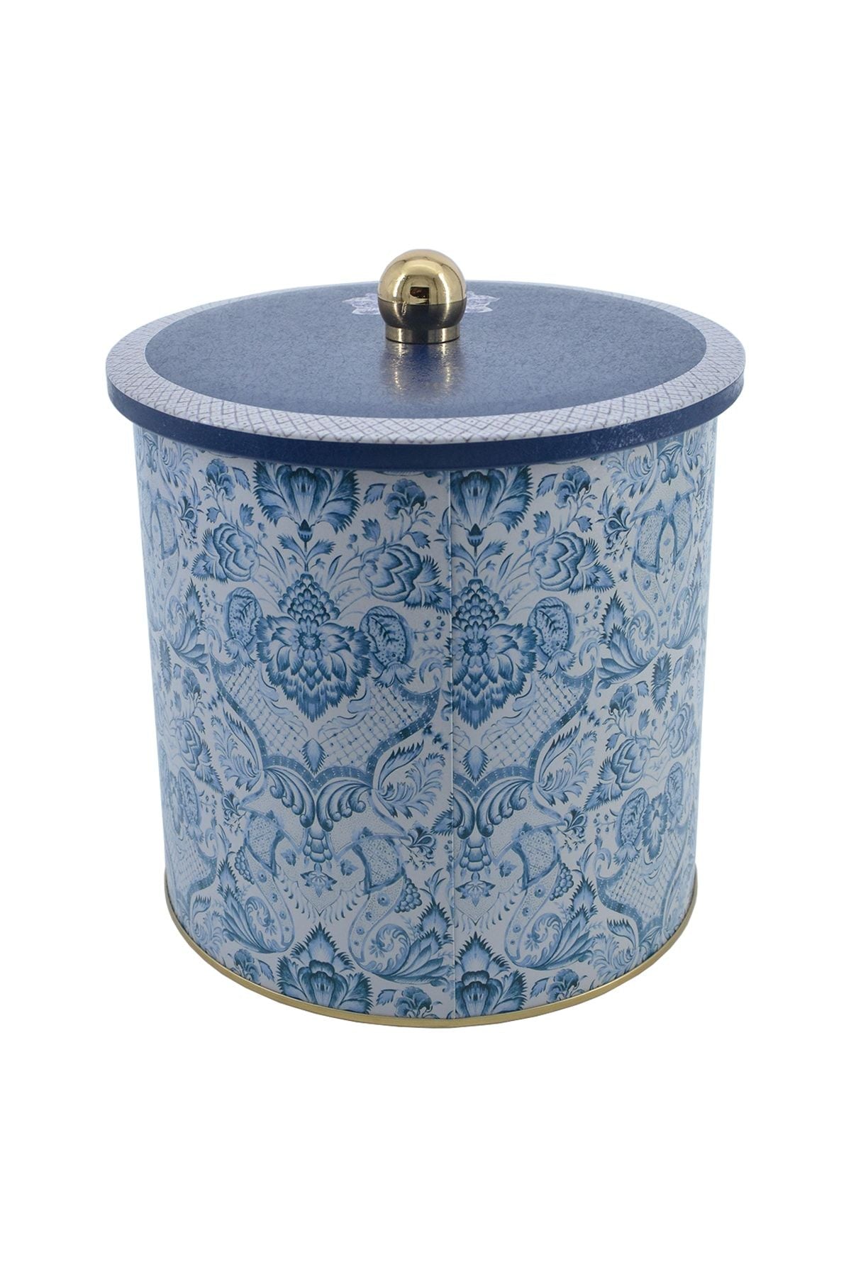 Azulejos Desenli Erzak Saklama Kabı - Metal Saklama Kabı 17,5 Cm X 18 Cm Er147-4h