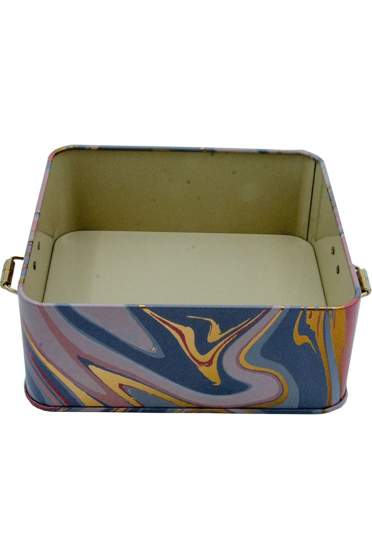 Evle Kare Kutu, 158x158x87 mm, Metal Kilitli Kapak, 1,9 lt, Flat Blue