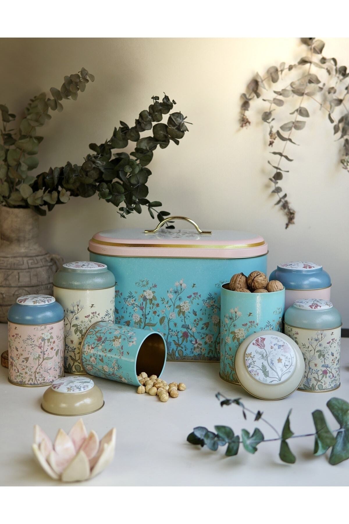 Evle Oval Ekmek Kutusu 7 li Set, Botanica
