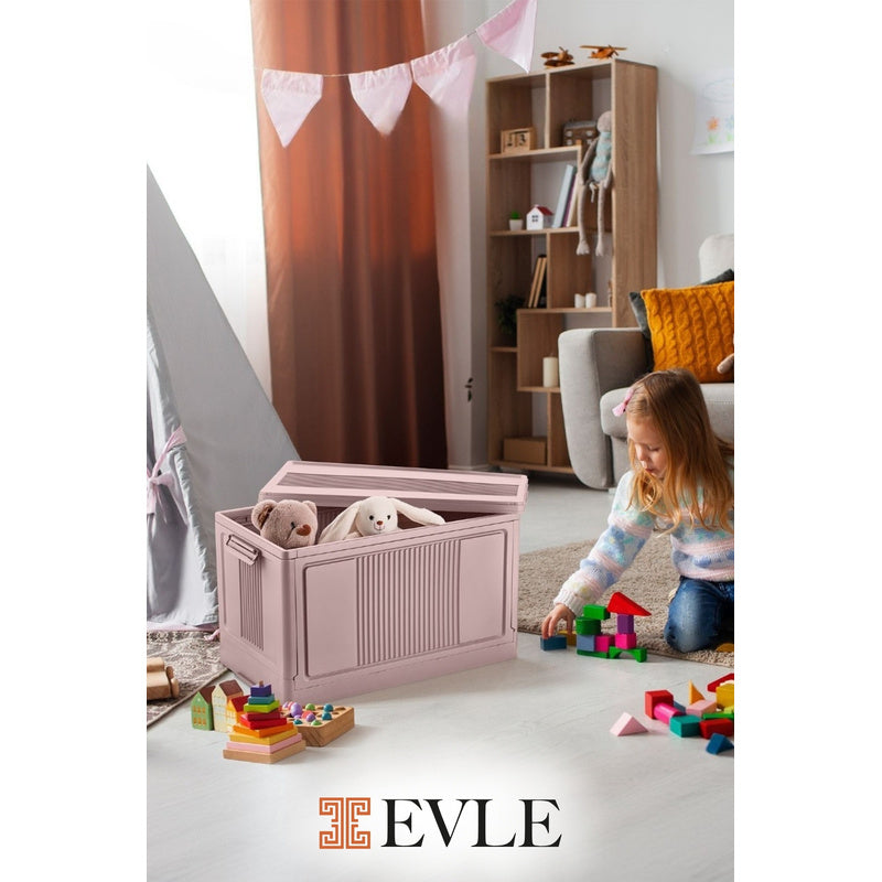 Evle Çok Amaçlı Modüler Kasa, İstiflenebilir Organizer Düzenleyici 55 lt, 54 x 31, 7 x 31, 7 cm, Toprak