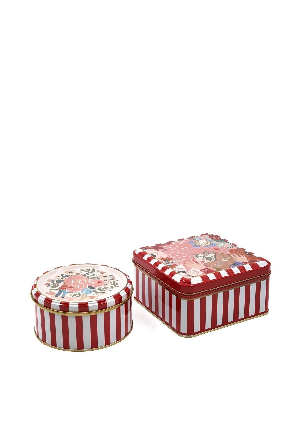 Evle Yılbaşı 2li Set,158x158x80 mm, Ø140x66 mm, Love Letter