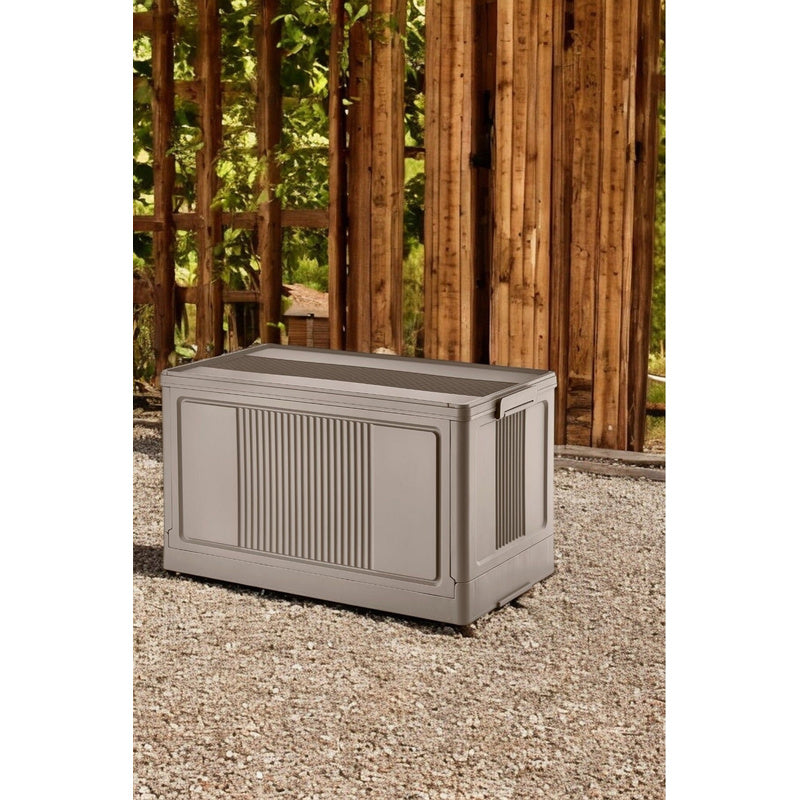 Evle Çok Amaçlı Modüler Kasa, İstiflenebilir Organizer Düzenleyici 55 lt, 54 x 31, 7 x 31, 7 cm, Toprak