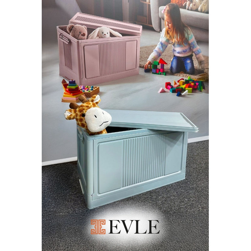 Evle Çok Amaçlı Modüler Kasa, İstiflenebilir Organizer Düzenleyici 55 lt, 54 x 31, 7 x 31, 7 cm, Toprak