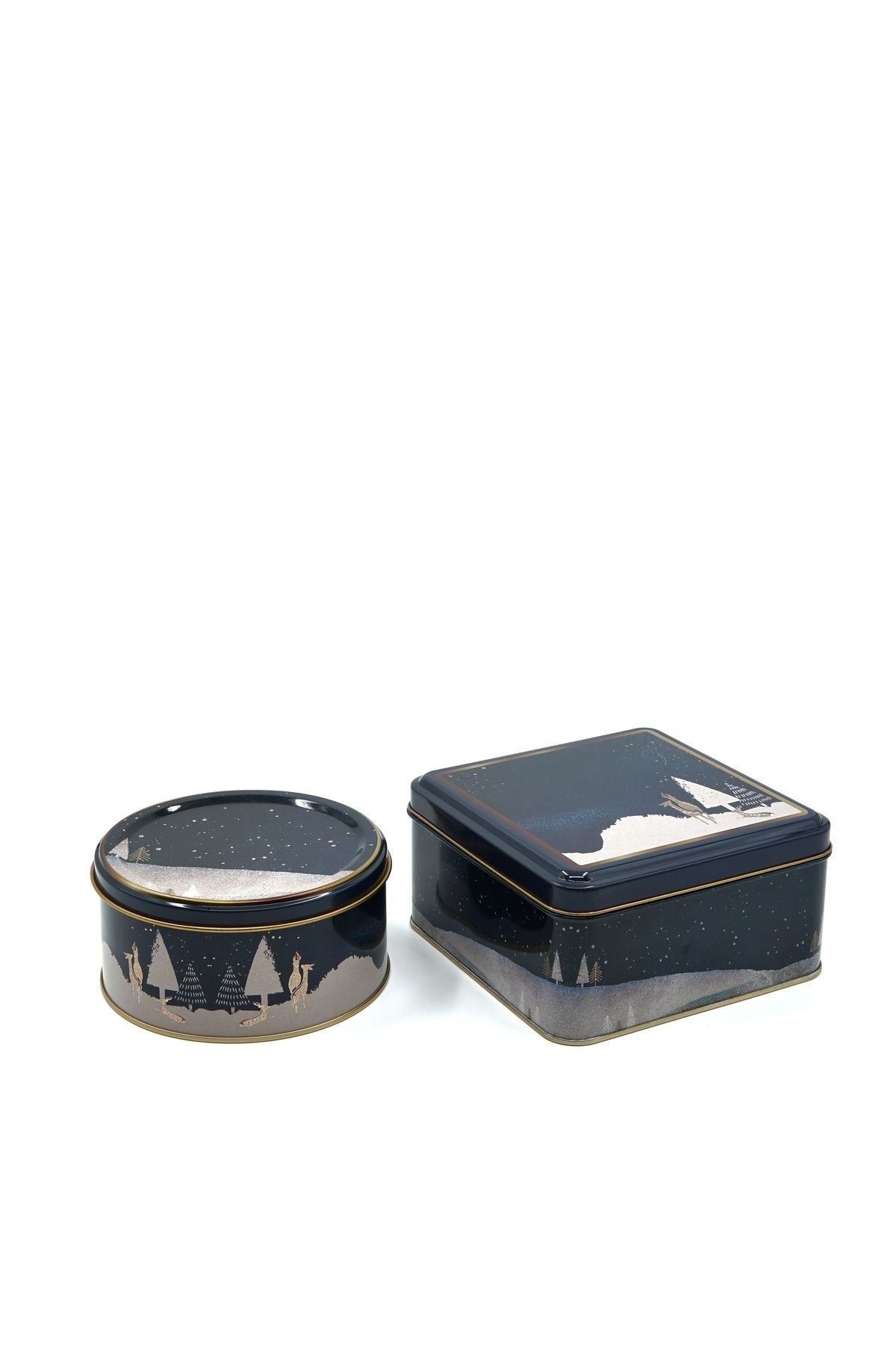 Evle Yılbaşı 2li Set,158x158x80 mm, Ø140x66 mm, Night Deer