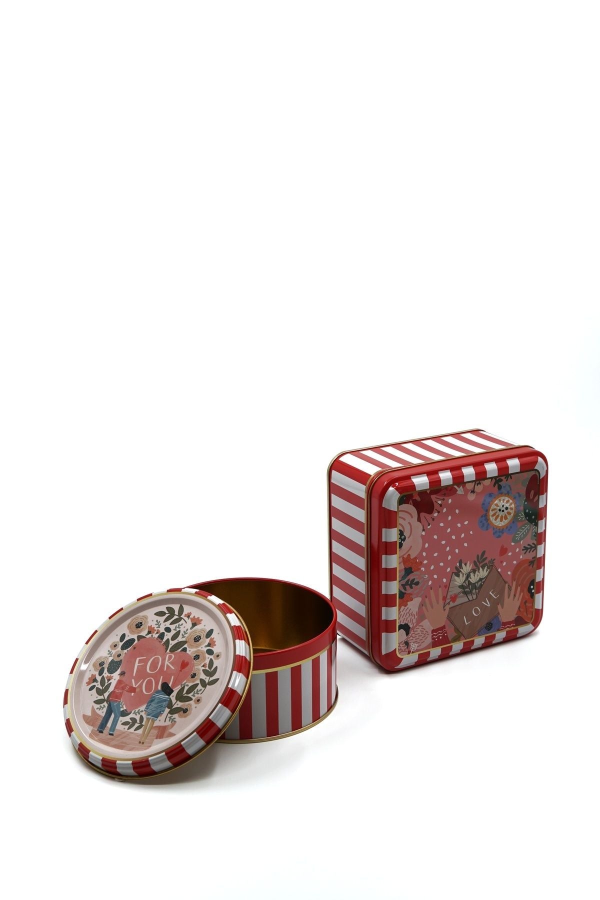 Evle Yılbaşı 2li Set,158x158x80 mm, Ø140x66 mm, Love Letter