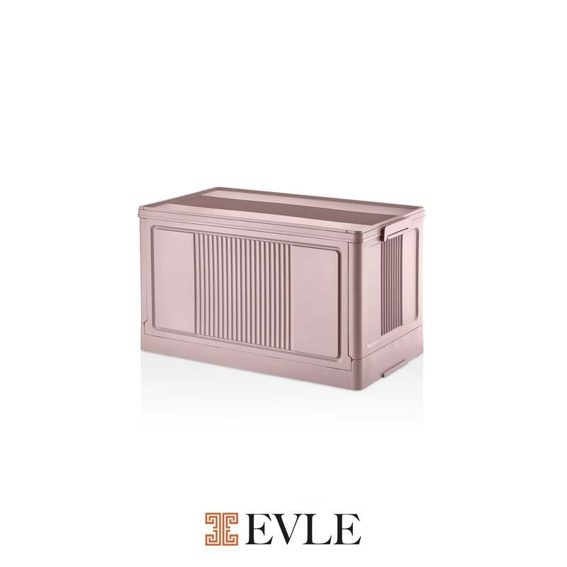 Evle Çok Amaçlı Modüler Kasa, İstiflenebilir Organizer Düzenleyici 55 lt, 54 x 31, 7 x 31, 7 cm, Toprak