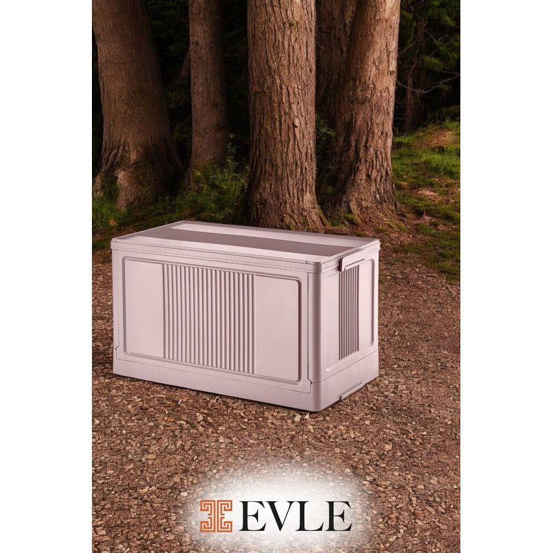 Evle Çok Amaçlı Modüler Kasa, İstiflenebilir Organizer Düzenleyici 55 lt, 54 x 31, 7 x 31, 7 cm, Toprak