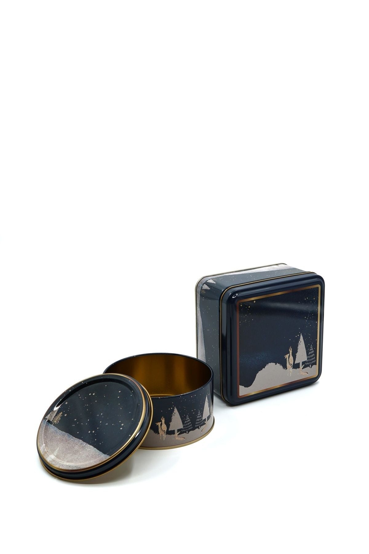 Evle Yılbaşı 2li Set,158x158x80 mm, Ø140x66 mm, Night Deer