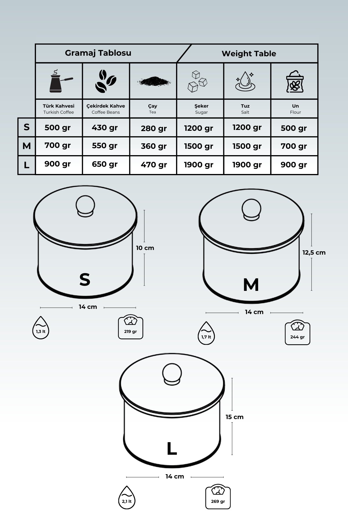 Leo Desenli Metal Saklama Kabı Seti - 3'lü Set (1,3 Lt - 1,7 Lt - 2,1 Lt) ERB30V4