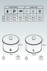 Leo Desenli Metal Saklama Kabı Seti - 2'li Set (1,7 lt - 3,5 lt)