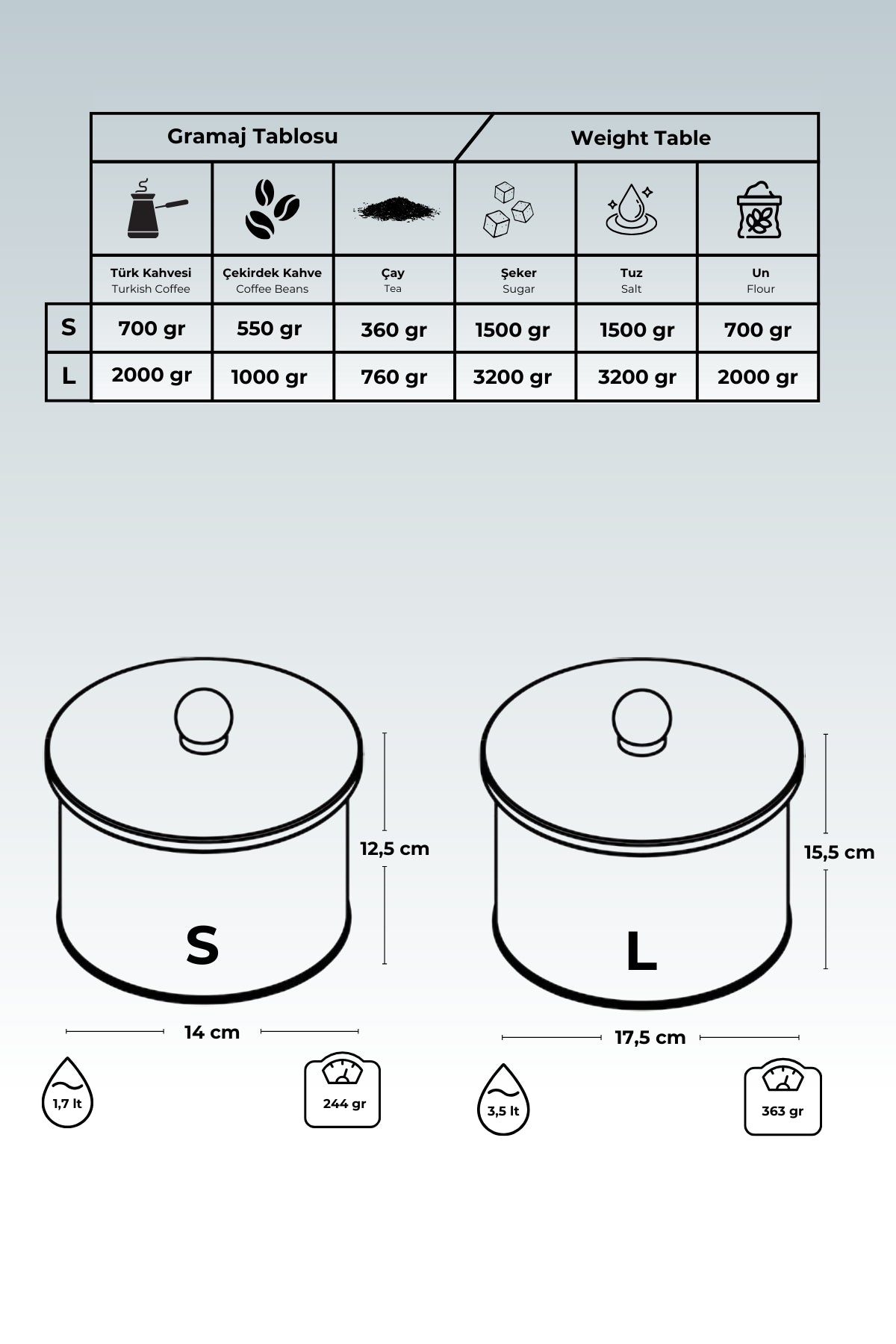 Leo Desenli Metal Saklama Kabı Seti - 2'li Set (1,7 lt - 3,5 lt)