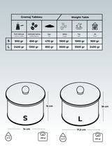 Leo Desenli Metal Saklama Kabı 2'li Set 2.1 Litre + 4.1 Litre Erb48v4