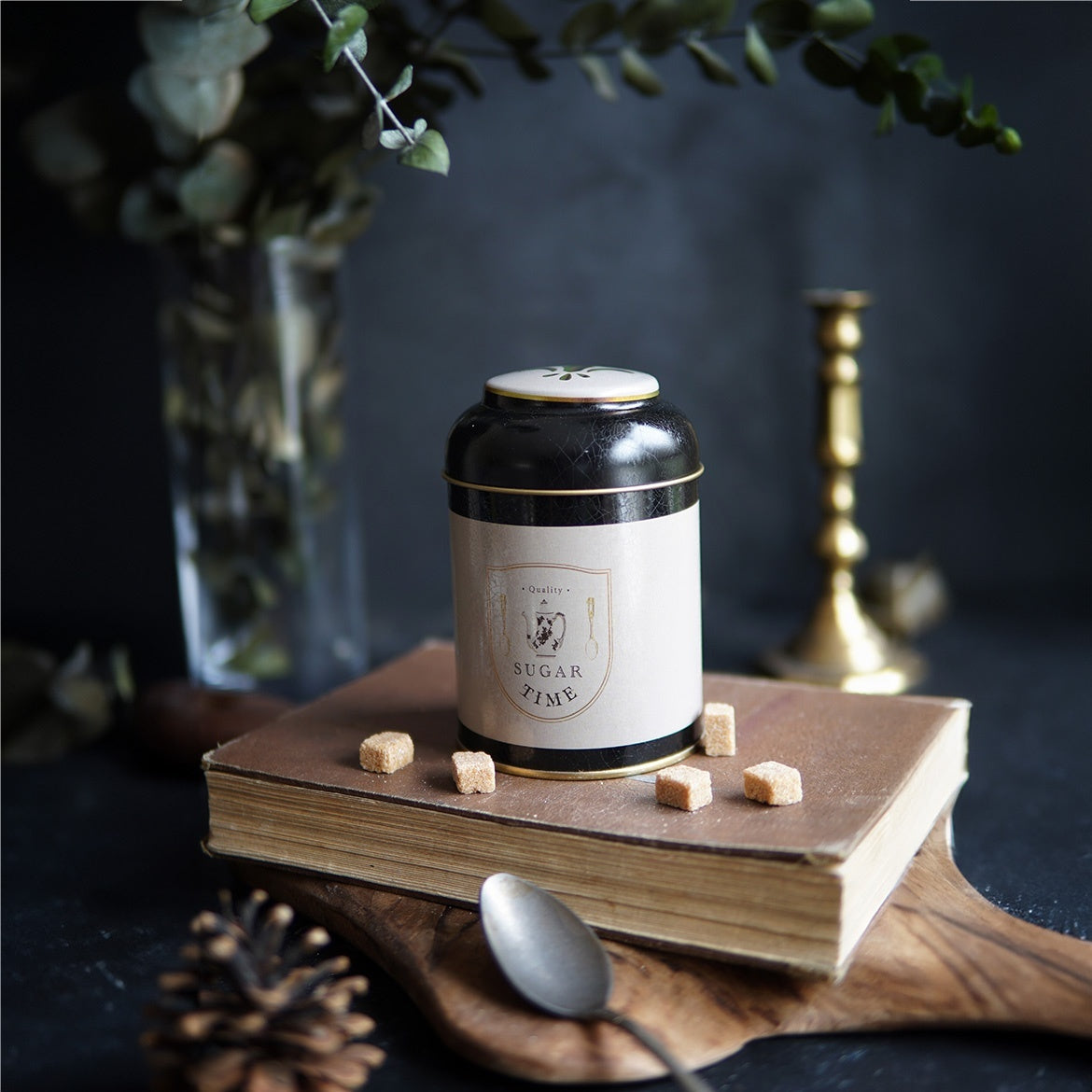 Yuvarlak Metal Saklama Kabı, Ø 9 x 11 cm, Kubbe Kapak, 0,6 lt