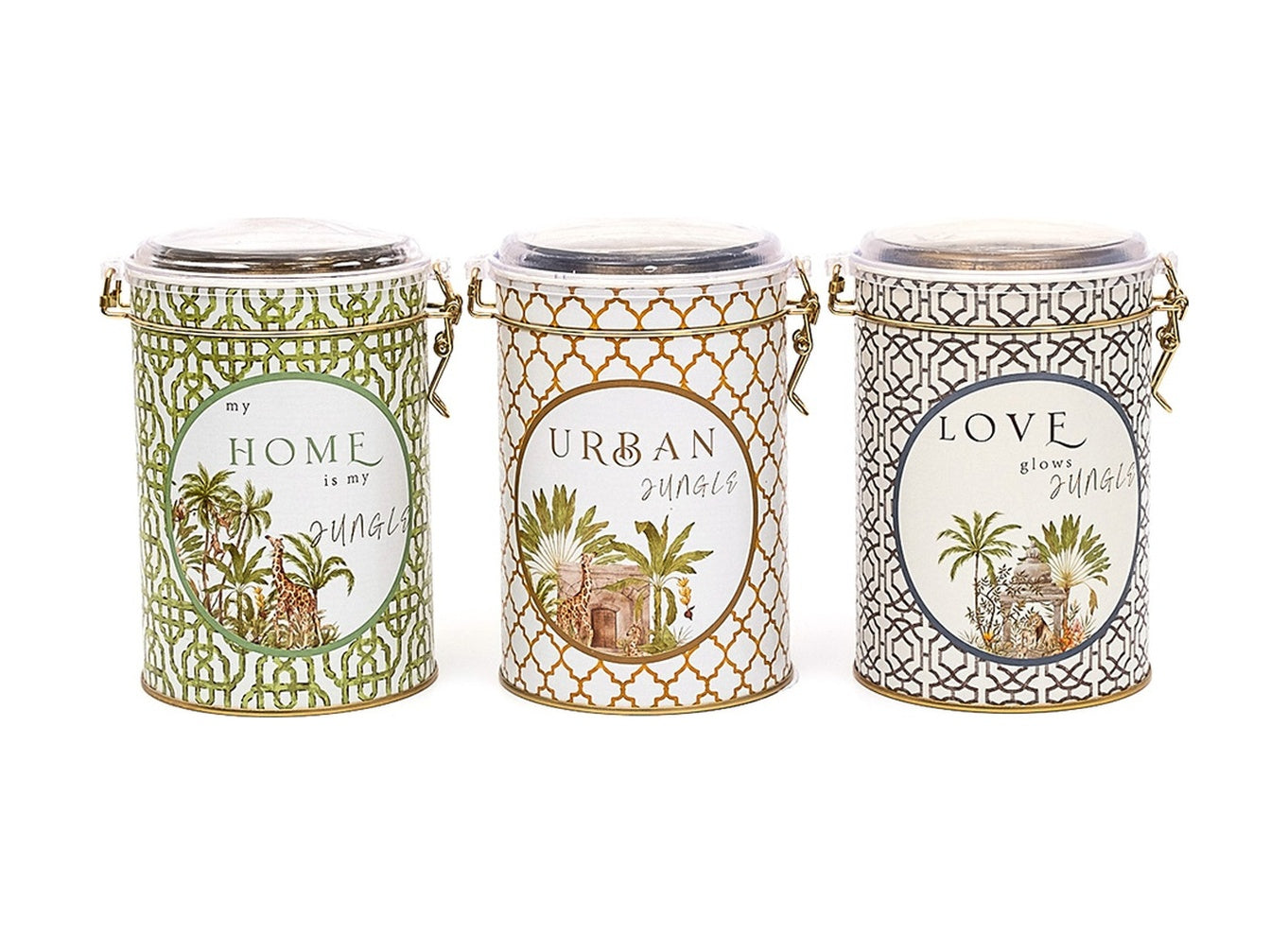 Evle Silindir Saklama Kabı Kilitli Ø105 3 lü Set