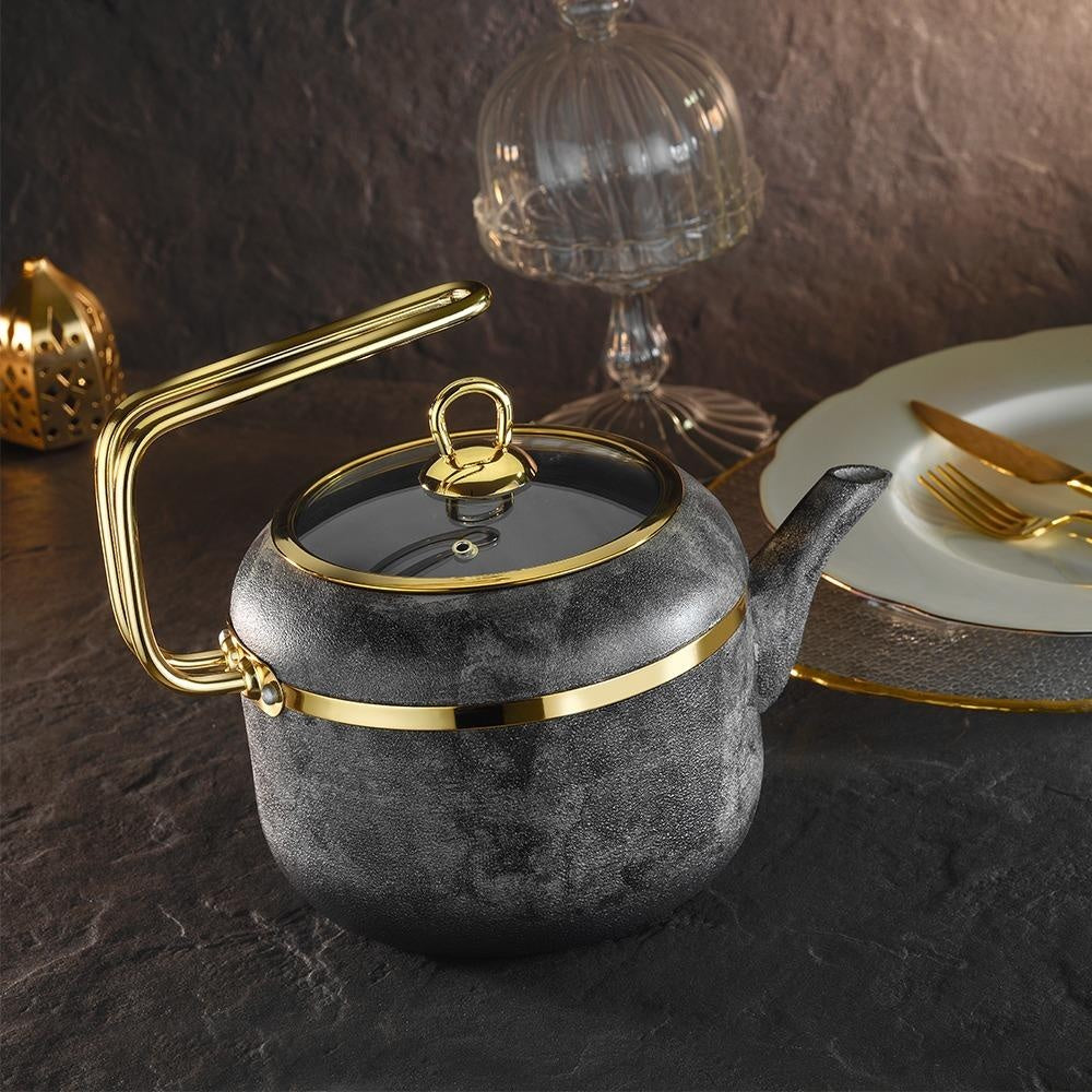 Brioni Royal Stone 1,5 lt Granit Çaydanlık Kumtaşı&Altın