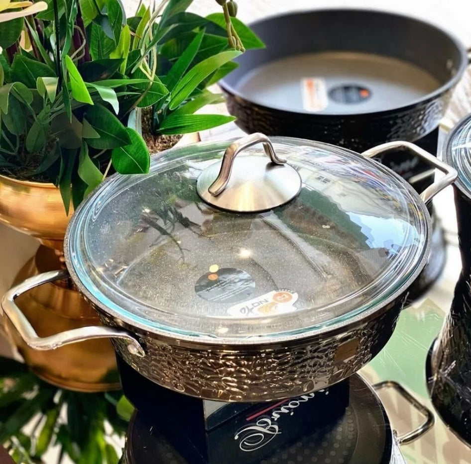 Brioni Copper 7 Parça Platin Tencere Seti