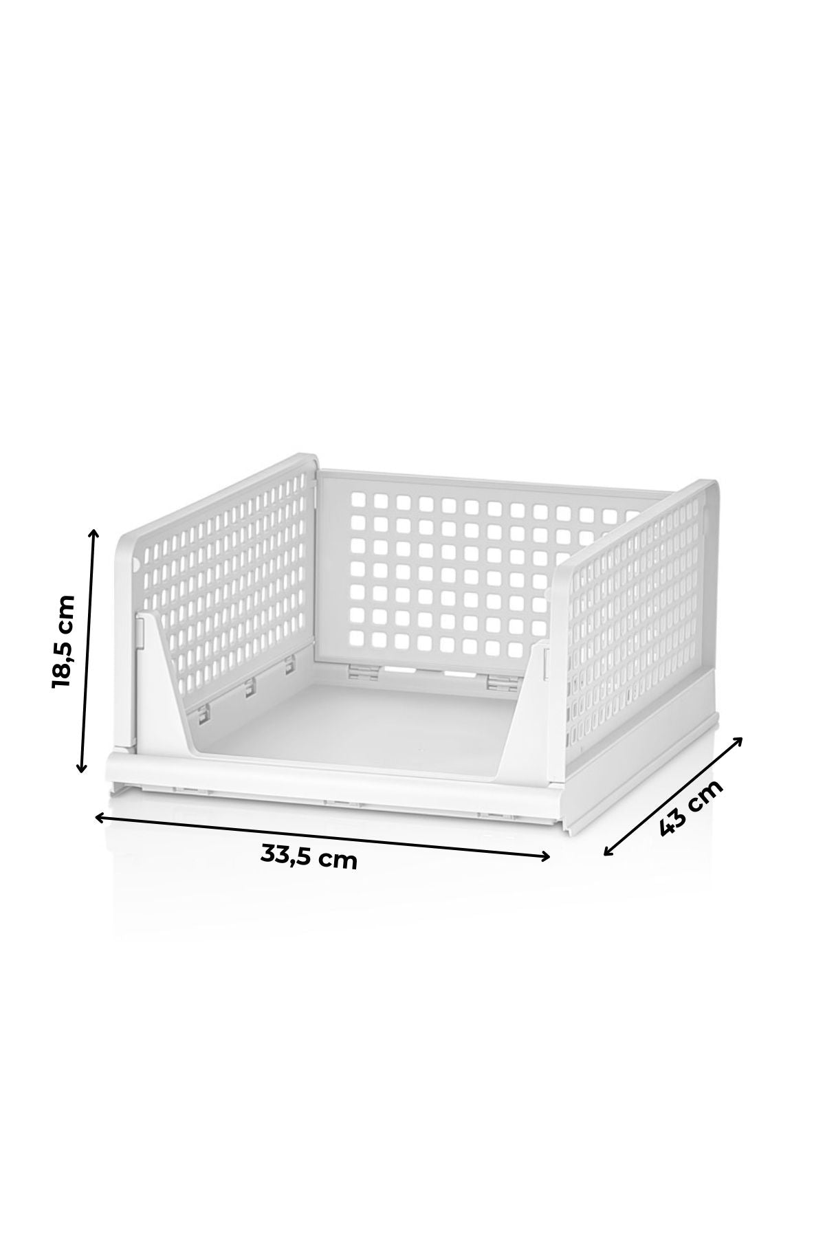 3'lü Beyaz Modüler Raf Seti – Kayar Mekanizmalı Dolap İçi Düzenleyici
