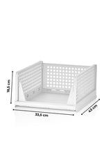 3'lü Beyaz Modüler Raf Seti – Kayar Mekanizmalı Dolap İçi Düzenleyici