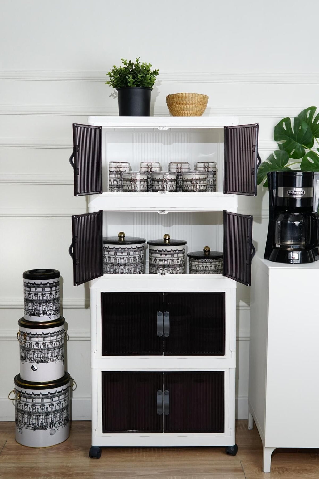 Katlanabilir Modüler Dolap 4 lü 54 cm x 31,7 cm x 127 cm