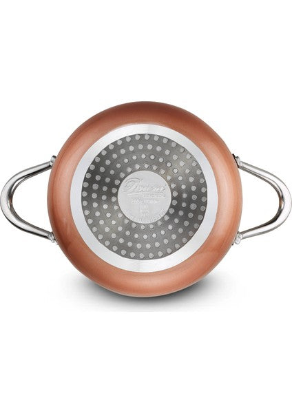 Brioni Copperfield 22 cm yanmaz yapışmaz seramik derin tencere
