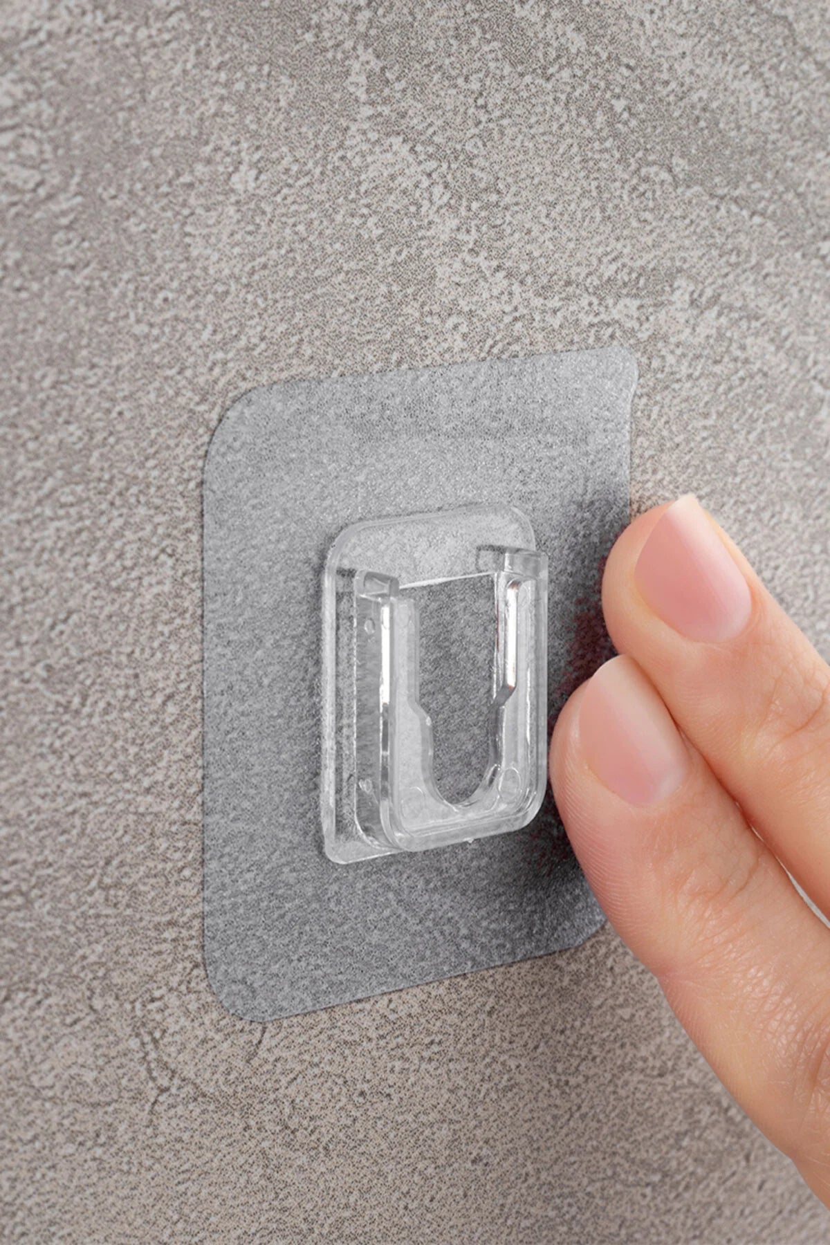 Deby 2'li Yapışkanlı Banyo Rafı Gri