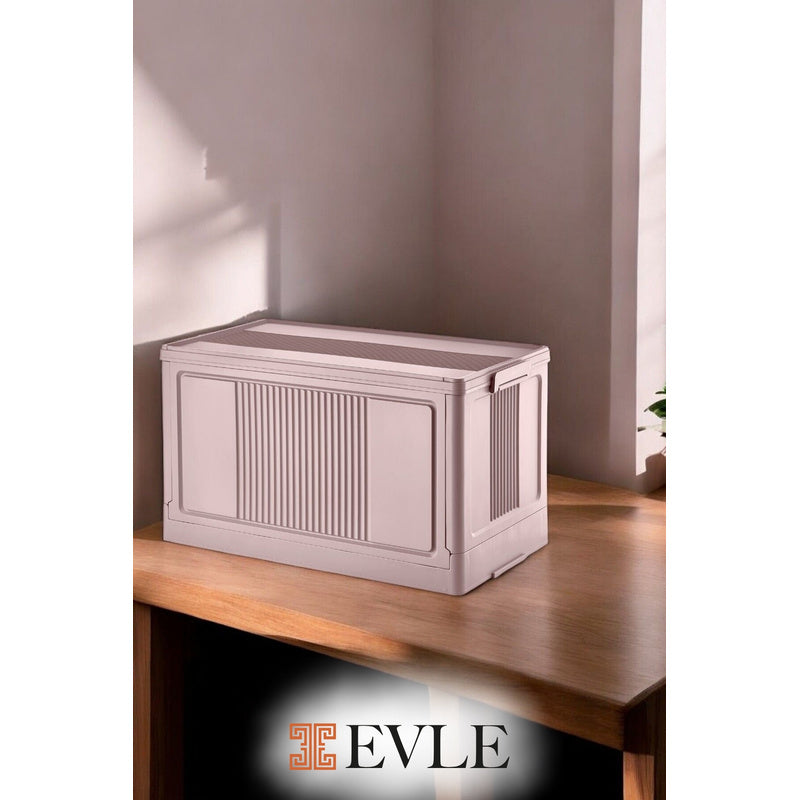 Evle Çok Amaçlı Modüler Kasa, İstiflenebilir Organizer Düzenleyici 55 lt, 54 x 31, 7 x 31, 7 cm, Toprak