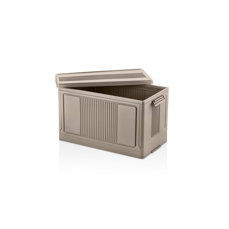 Evle Çok Amaçlı Modüler Kasa, İstiflenebilir Organizer Düzenleyici 55 lt, 54 x 31, 7 x 31, 7 cm, Toprak