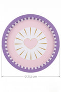 Evle Ee197-1e Mosaic Love Desenli Yuvarlak Tepsi 32 Cm