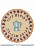 Evle Ee197-1e Mosaic Love Desenli Yuvarlak Tepsi 32 Cm