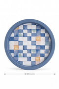 Evle Ee197-1e Mosaic Love Desenli Yuvarlak Tepsi 32 Cm