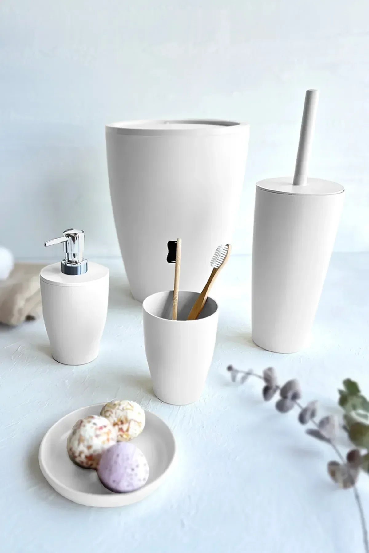 Pure Banyo Seti 5'li - Beyaz