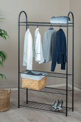 Metal Ayaklı Askılık, 4 Raflı Elbise Askılığı, Yatak Odası Antre için Modern Açık Gardırop