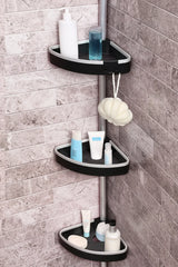 Venta Banyo Köşe Rafı Paslanmaz Aluminyum Borular - Siyah