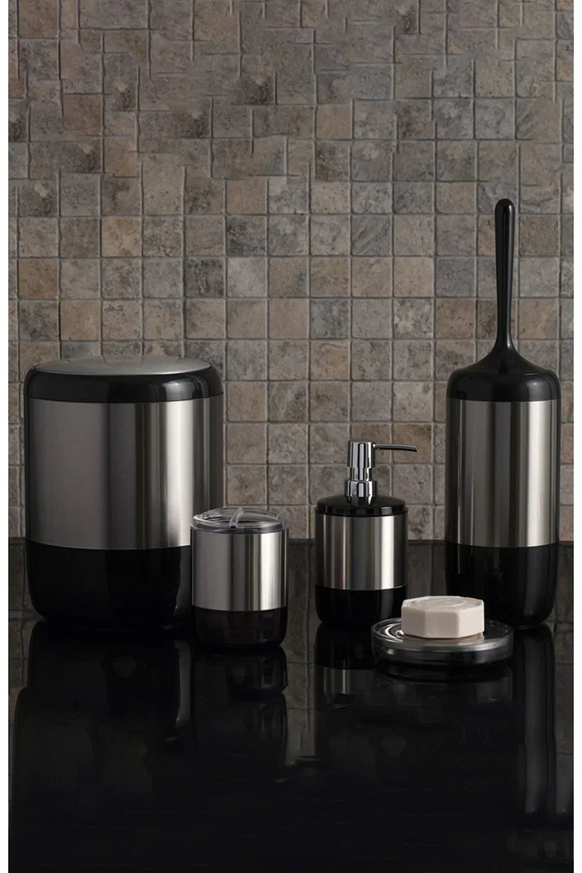 Lima Xl Banyo Seti / Şeffaf Siyah