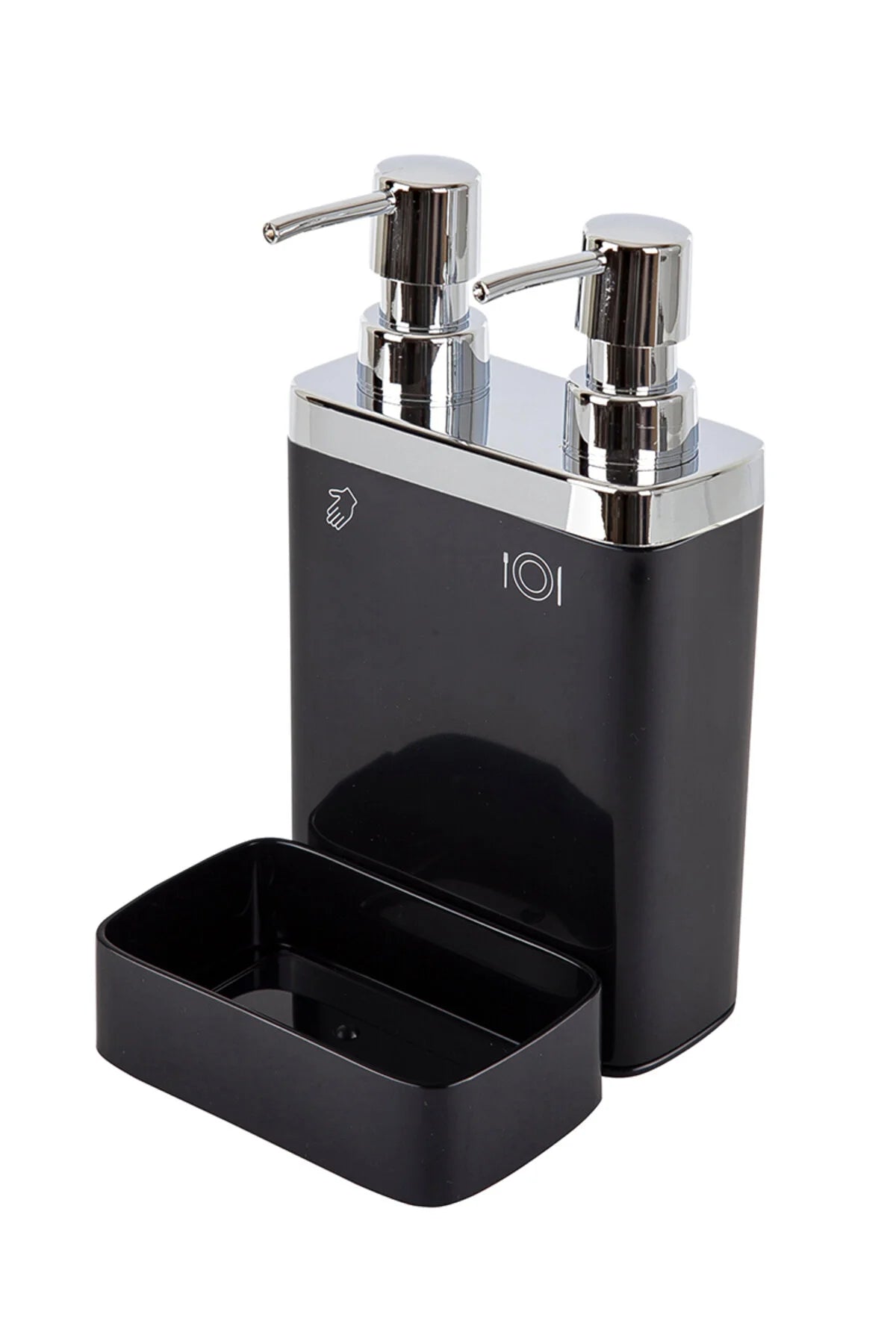 Viva 2 Li Süngerlikli Mutfak Sıvı Sabunluk Siyah