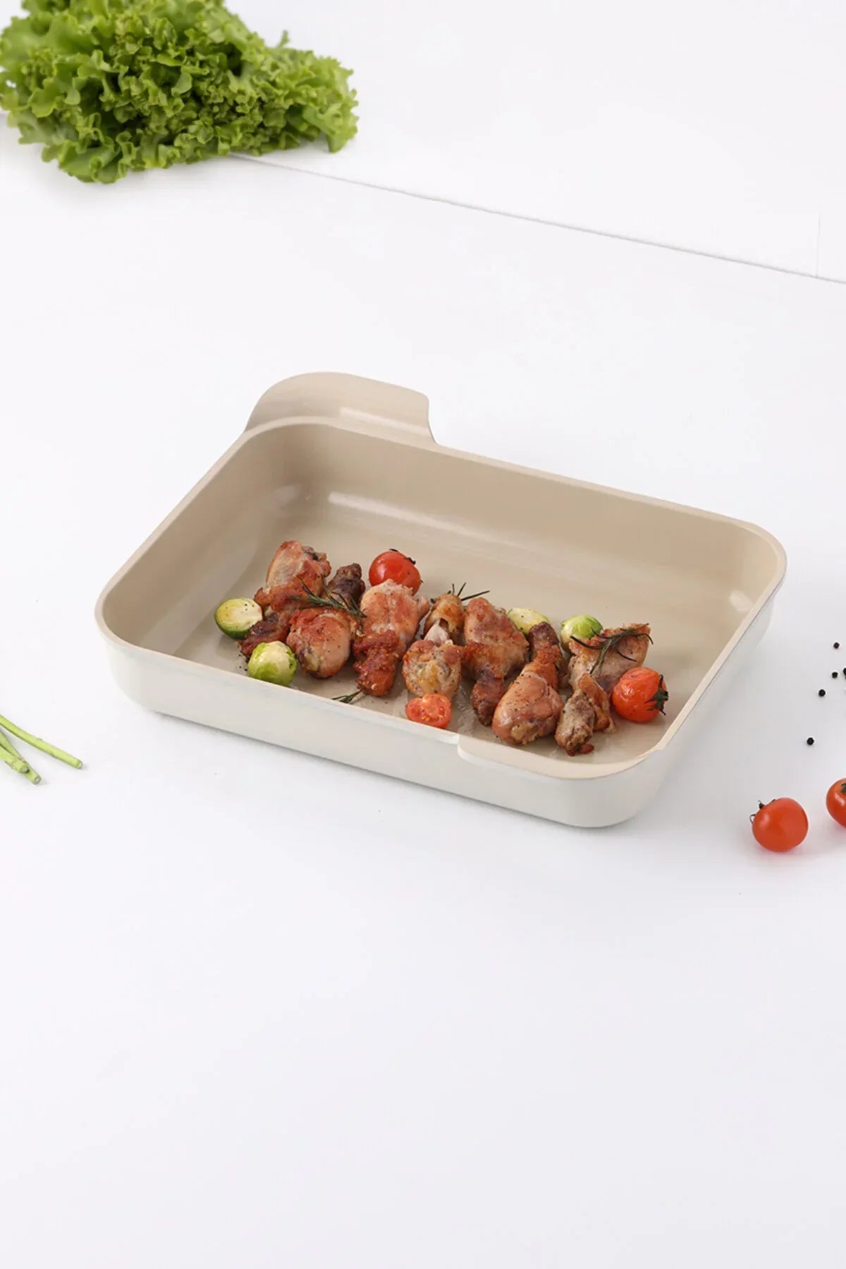 Fika Alüminyum Döküm Dikdörtgen Fırın Tepsisi, Büyük