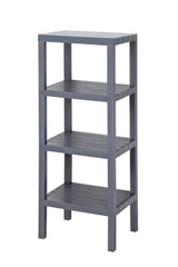 Çok Amaçlı 4 Katlı Antrasit Raf, Banyo Rafı, Mutfak Rafı, Saksılık
