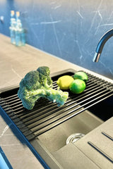 Lavabo Üstü Katlanabilen Bulaşıklık Paslanmaz Aluminyum - Siyah