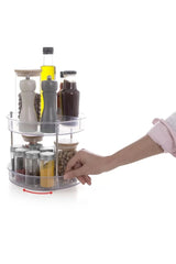 Elpida Iki Katlı Döner Raf - Şeffaf