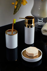 Lenox Banyo Seti / Beyaz-Altın Çerçeve