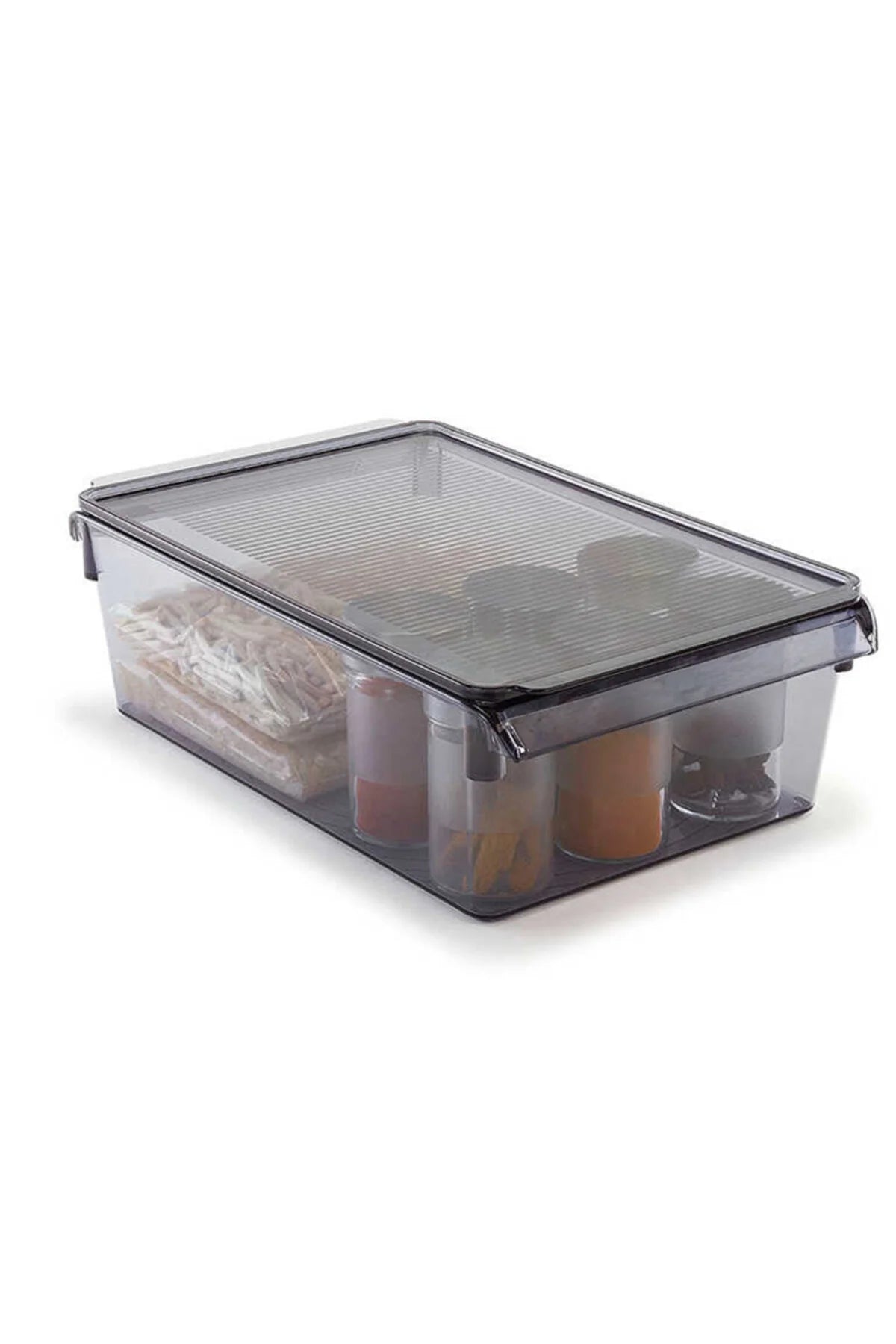 Prima Nova Buzdolabı Içi Organizer Dolap Içi Düzenleyici Raf 310*180*150 Mm Şeffaf Siyah